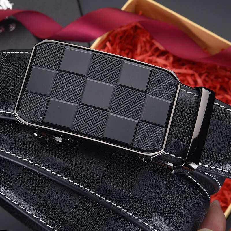Men's Belt Automatic Leather Buckle Belt