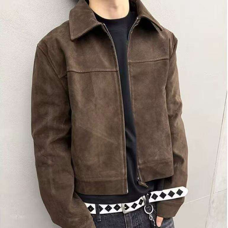 Loose American Retro Lapels Jacket For Men