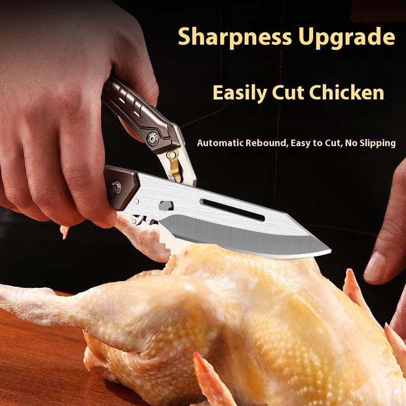 Household Multi-functional Chicken Bone Scissors Stainless Steel Kitchen Food Scissors