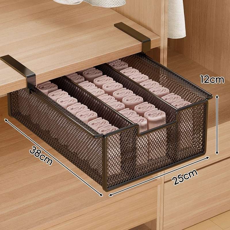 Drawer Type Hanging Basket Wrought Iron Clothes Storage Layered Rack Household Hanging