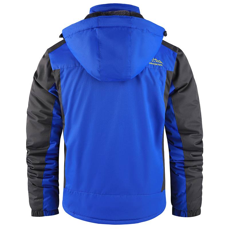 Fleece-lined Thick Jacket Men's Winter Mid-length Cotton-padded Coat