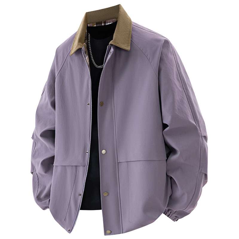 Men's Coat Plus Size Loose Jacket All-matching Lapel Top