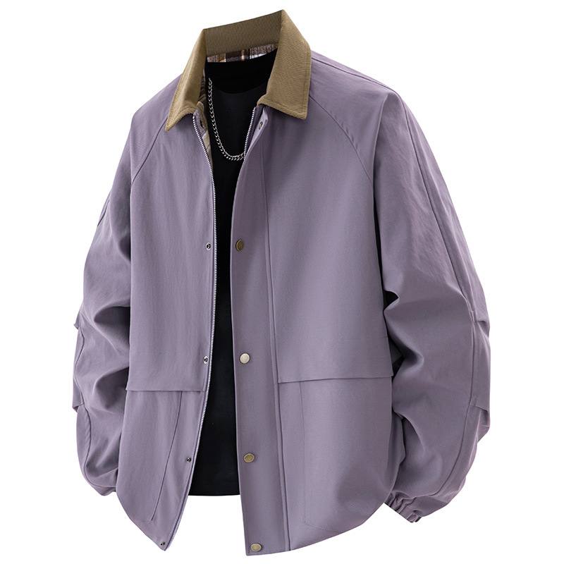 Men's Coat Plus Size Loose Jacket All-matching Lapel Top