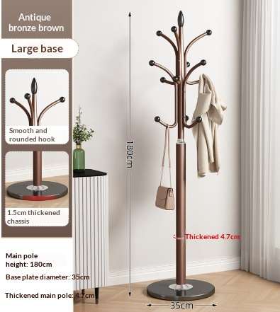 Iron Coat Rack Floor-standing Bedroom Hanger Vertical Simple