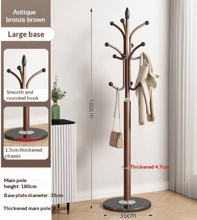 Iron Coat Rack Floor-standing Bedroom Hanger Vertical Simple