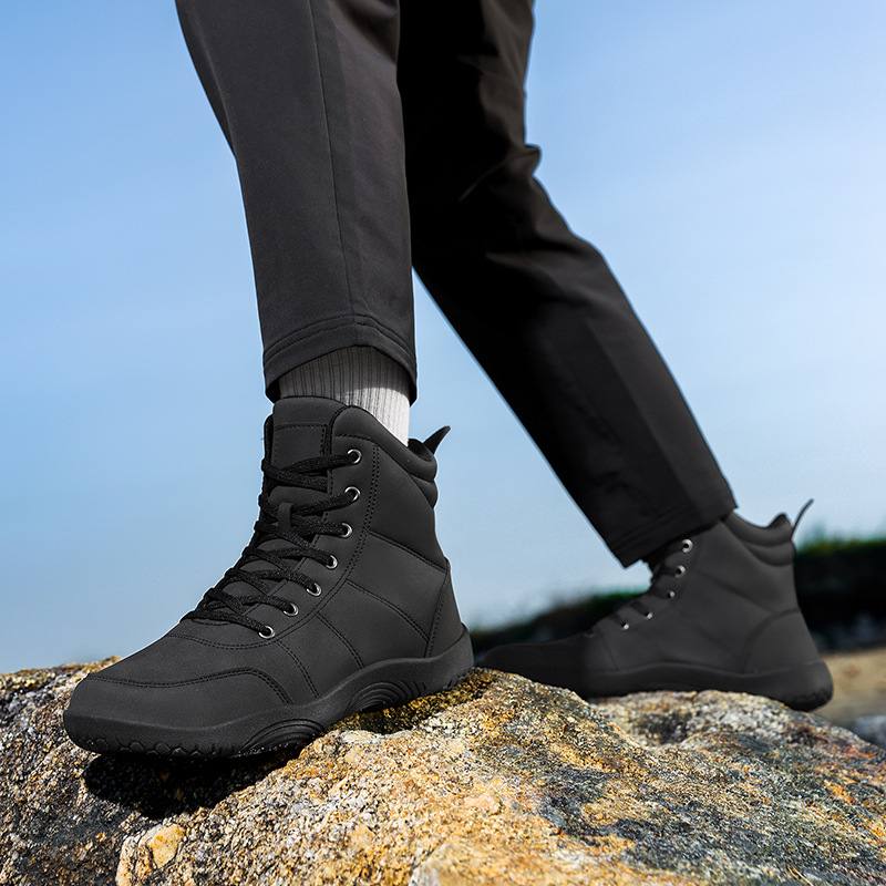 Leather High-top Wide-toe Outdoor Hiking Men's Sports Shoes