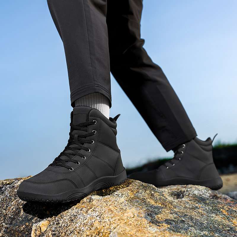 Leather High-top Wide-toe Outdoor Hiking Men's Sports Shoes
