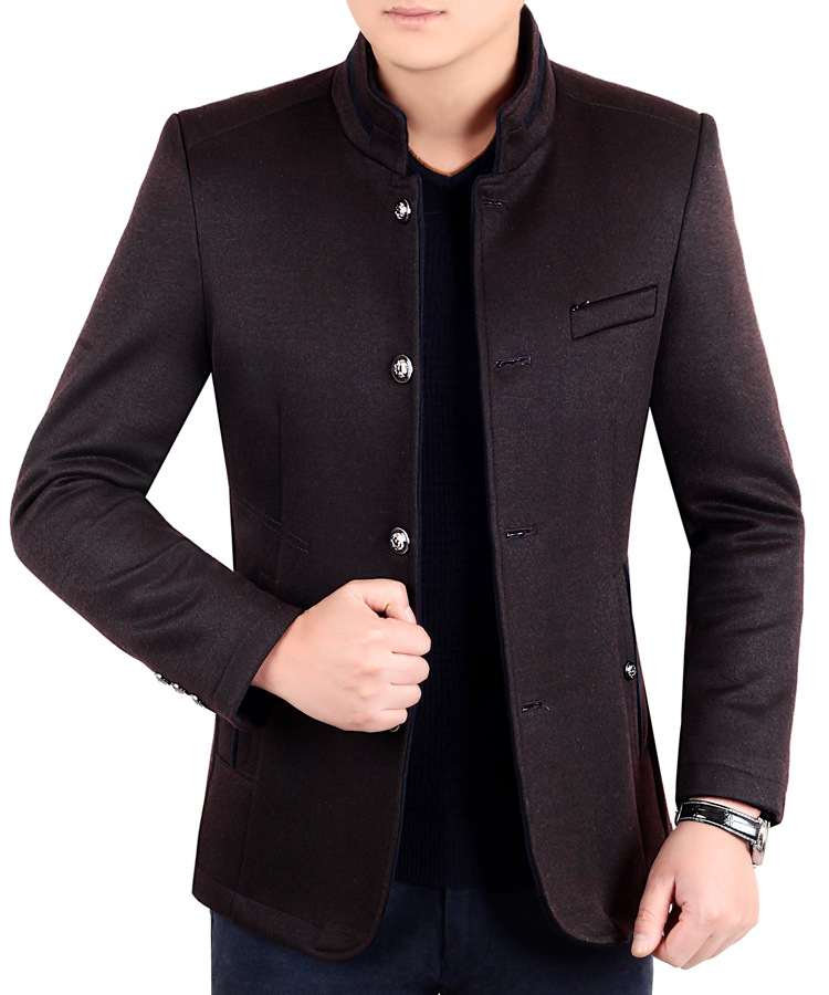 New AutumnWinter Men's Business-Style Fashion Wool Jacket