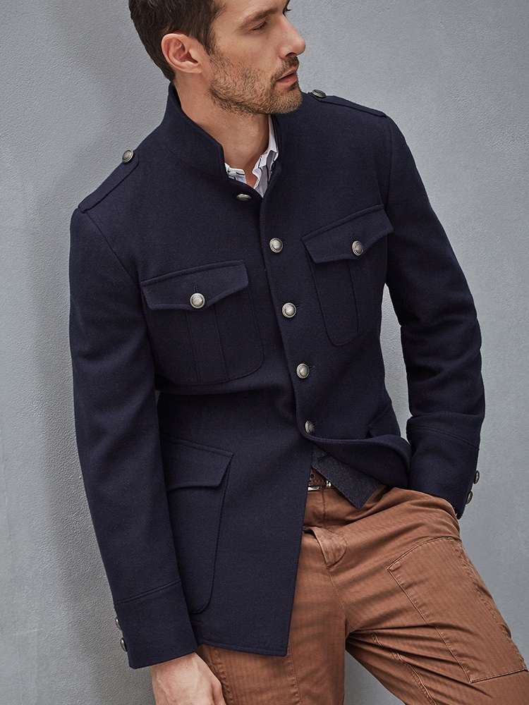 New Vintage-style Men's Business Slim-fit Short Coat