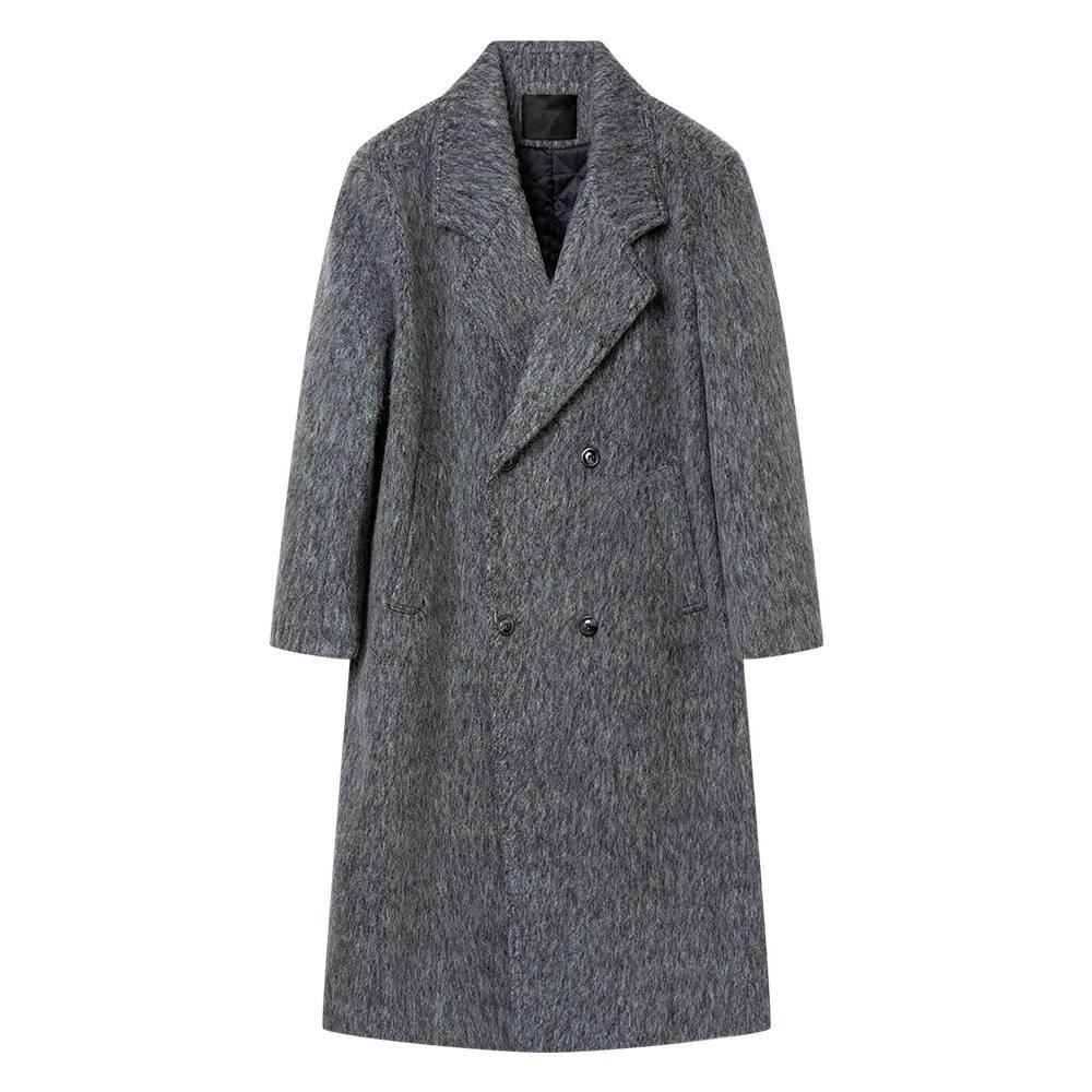 Men's Mid-length Seersucker Trench Coat