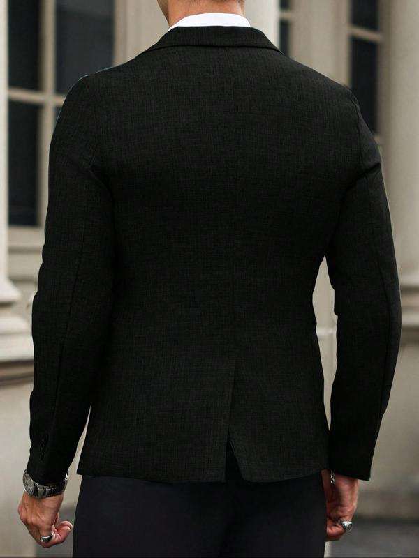 Men's Solid Color Single Button Blazer Business Formal