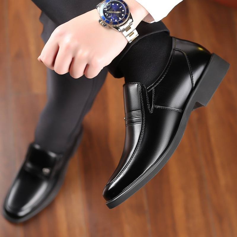 Spring Men's Leather Shoes Plus-size