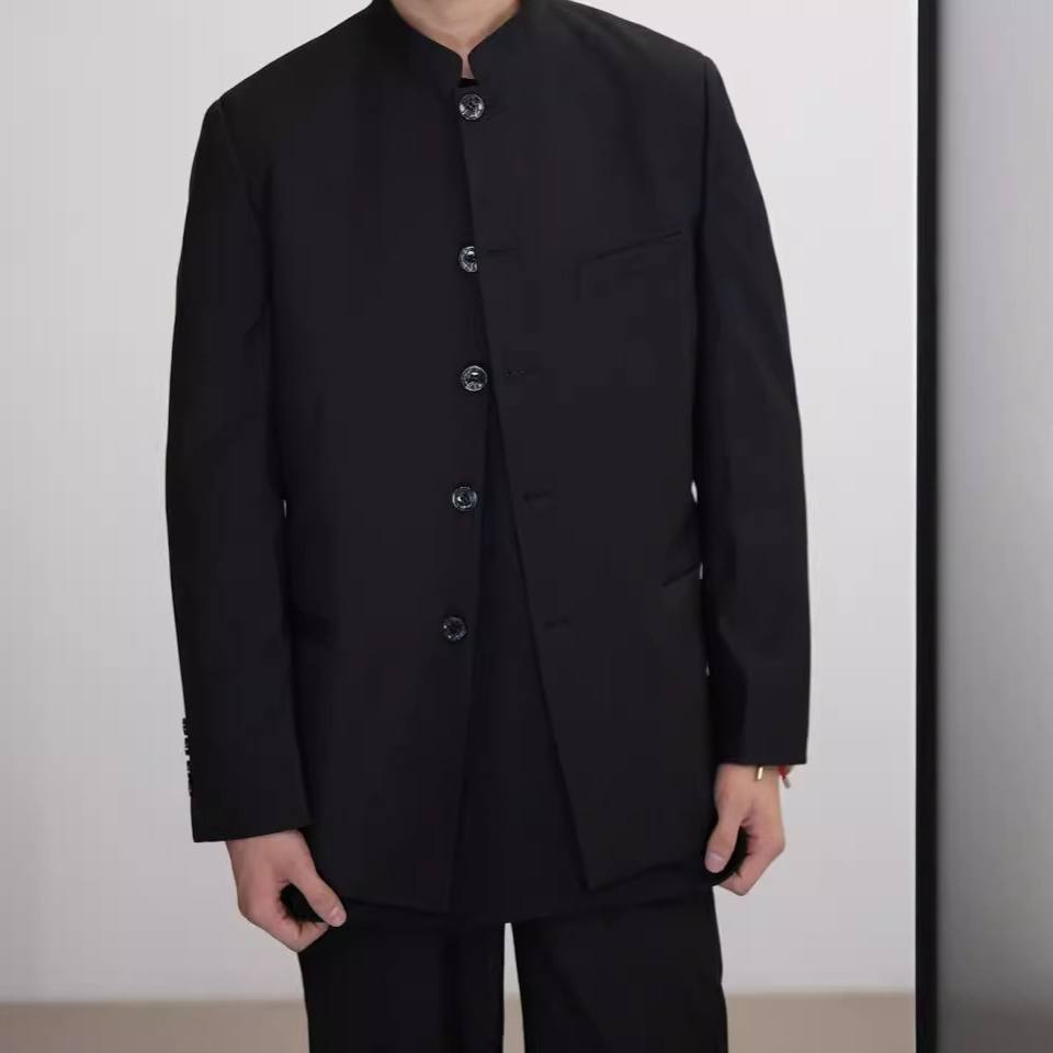 Mens Korean-style Casual Suit Stylish Chinese-style Suit Jacket