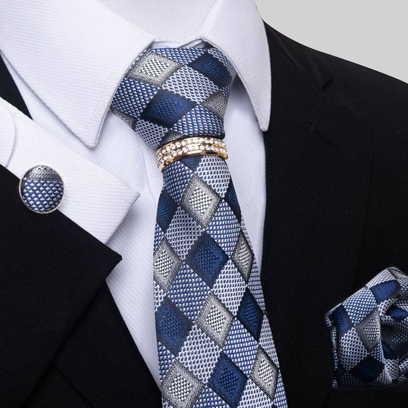 Multi Colored Striped Floral Mens Tie