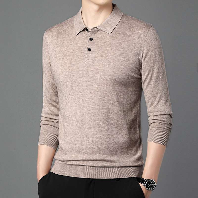 New Winter Mens Polo-Neck Knitted Sweater
