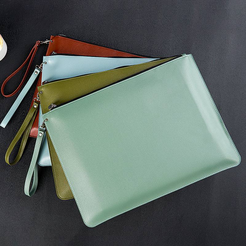 Sleek, High-capacity, Waterproof Leather Organizer For Contracts And Documents
