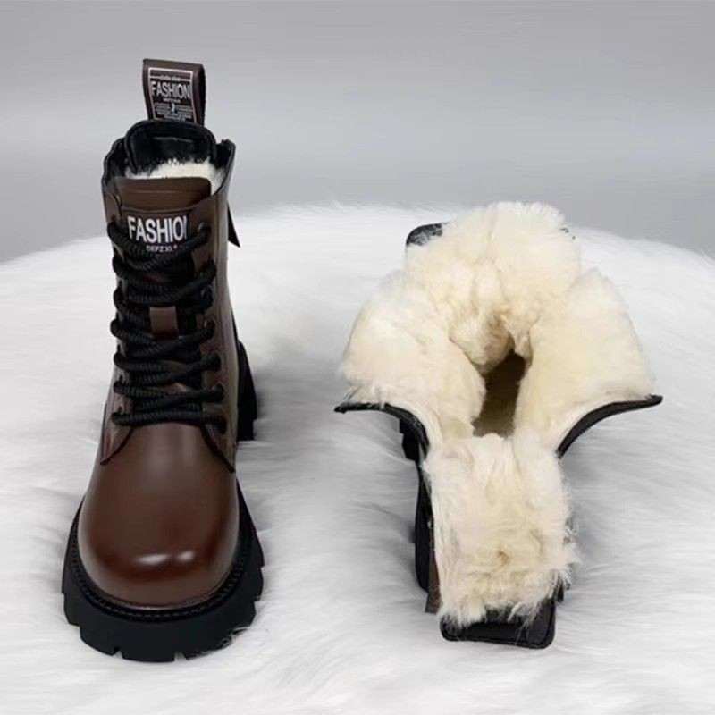 Womens Stylish Padded Insulated Boots With Thick Soles