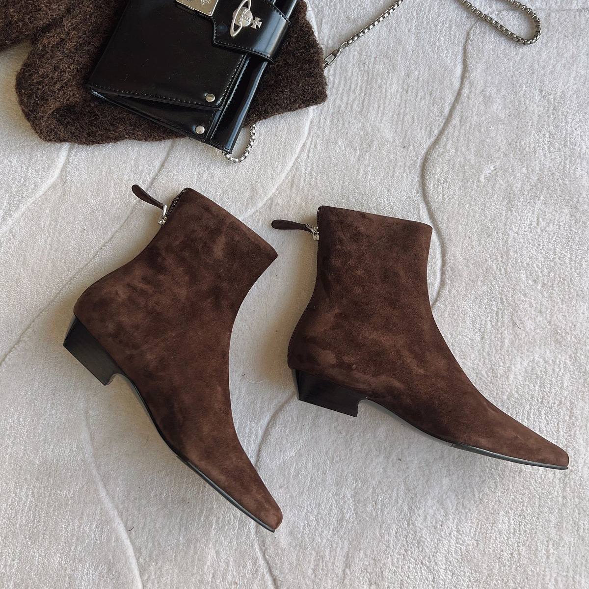 Slim-Fit Boot With Square Toe And Chunky Heel For Women