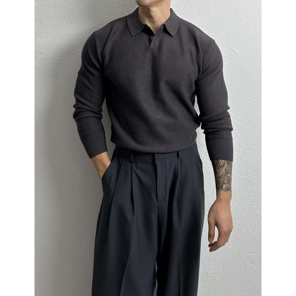 Mens British-style Business Slim-fit Sweater