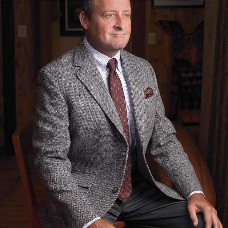 Men's Slim Fit Blazer In British Style