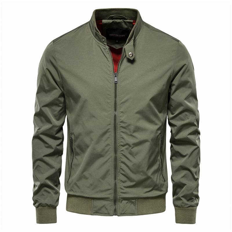 Autumn Stand-Up Collar Mens Casual Korean-Style Jacket