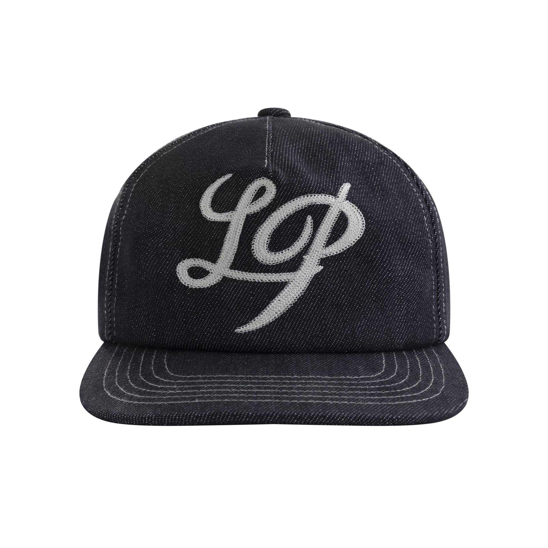 Denim Black Flat-brim Baseball Captrucker Hat