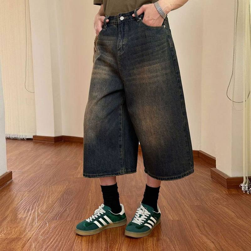 Retro Pear-Shaped Nostalgic Wide-Leg Denim Jeans For Women
