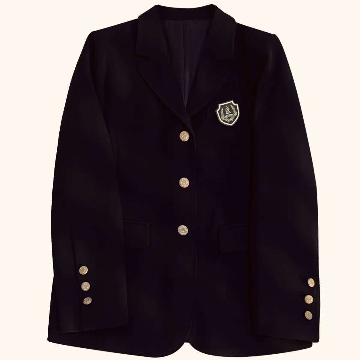Springautumn Korean Style Navy Blazer For Women