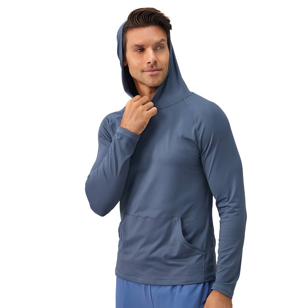 Mens AutumnWinter Moisture-Wicking Quick-Drying Hooded Sweatshirt For Fitness And Sports