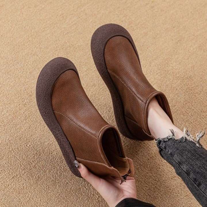 Vintage Womens Boots With Soft Soles For Comfort Casual Style And Versatile Wear