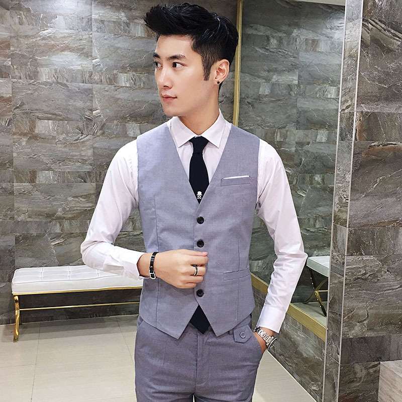 Mens Slim-Fit SpringAutumn Suit Vest