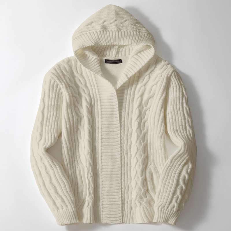 European And American Mens Twisted-knit Cardigan Sweater