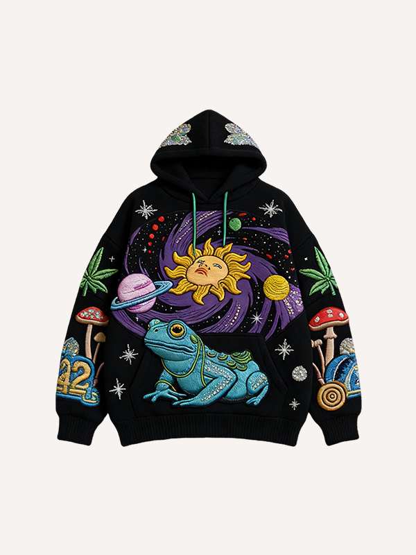 Mens Casual Hooded Sweatshirt With A Printed Long-sleeve Design