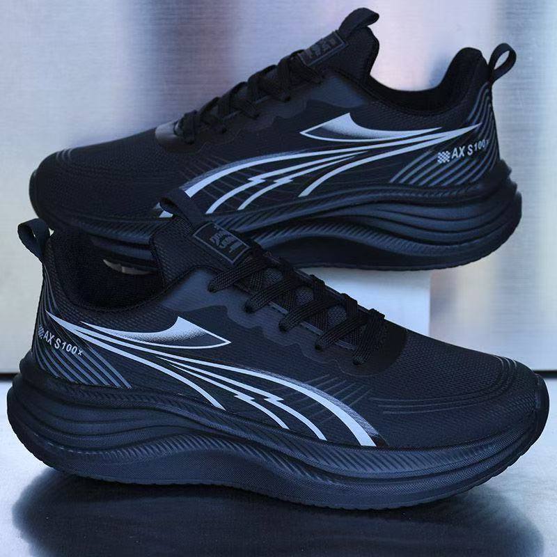 Waterproof Leather Upper Soft Sole Non-slip Lightweight Shock-absorbing Athletic Shoes
