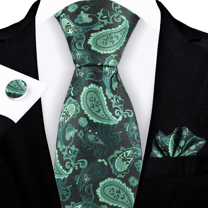Jacquard-embroidered Cashew Flower Tie