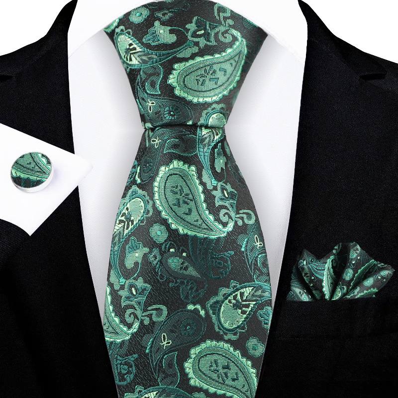 Jacquard-embroidered Cashew Flower Tie