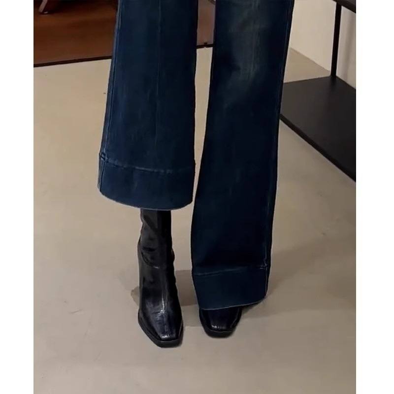 Womens Chunky Heel Vintage Dr Boots
