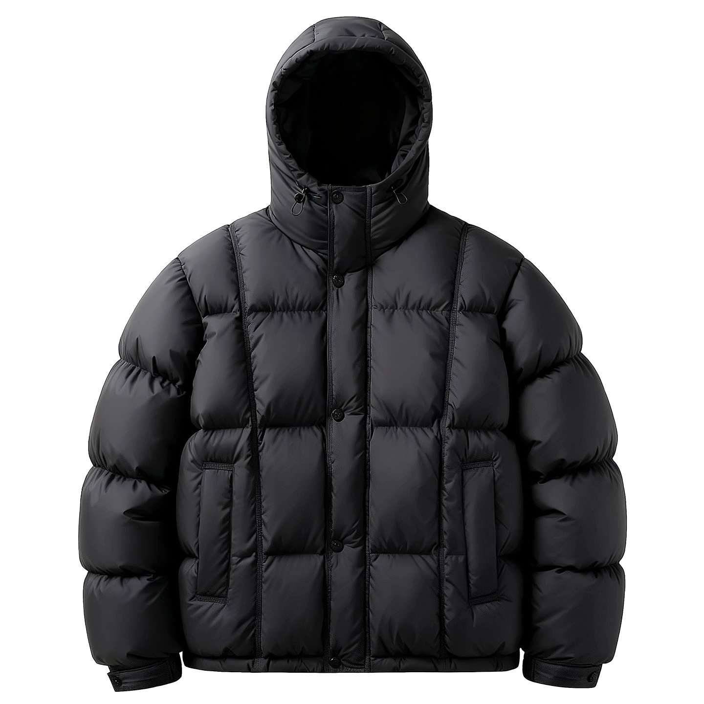 Men's Casual Loose-Fitting Hooded Down Jacket