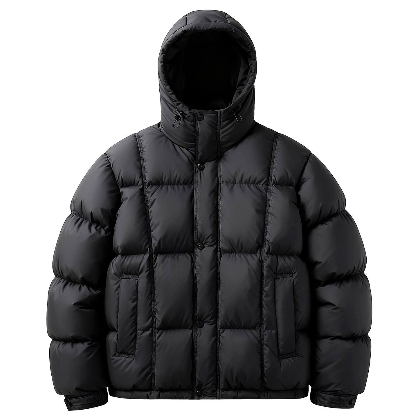 Men's Casual Loose-Fitting Hooded Down Jacket