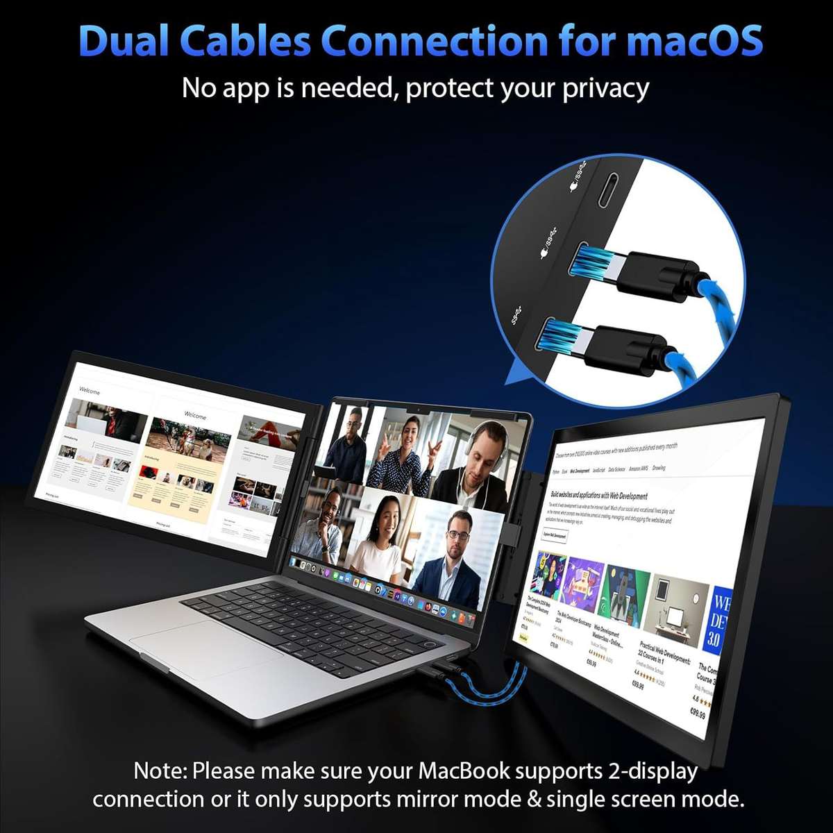 14-inch Dual-Screen Portable Monitor Laptop Expansion Screen