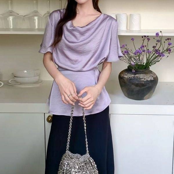 Unique And Beautiful Off-shoulder Short-sleeve Summer Top