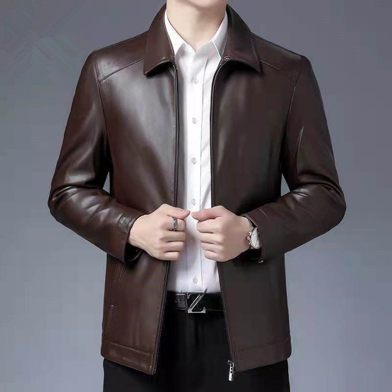 AutumnWinter Mens Clothing Cracked Leather Bags Returned For High-quality Leather Jackets