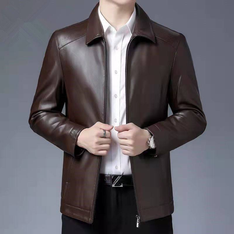 AutumnWinter Mens Clothing Cracked Leather Bags Returned For High-quality Leather Jackets