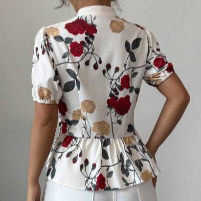 Women's Summer Bohemian Elegant Casual Short-Sleeve Shirt