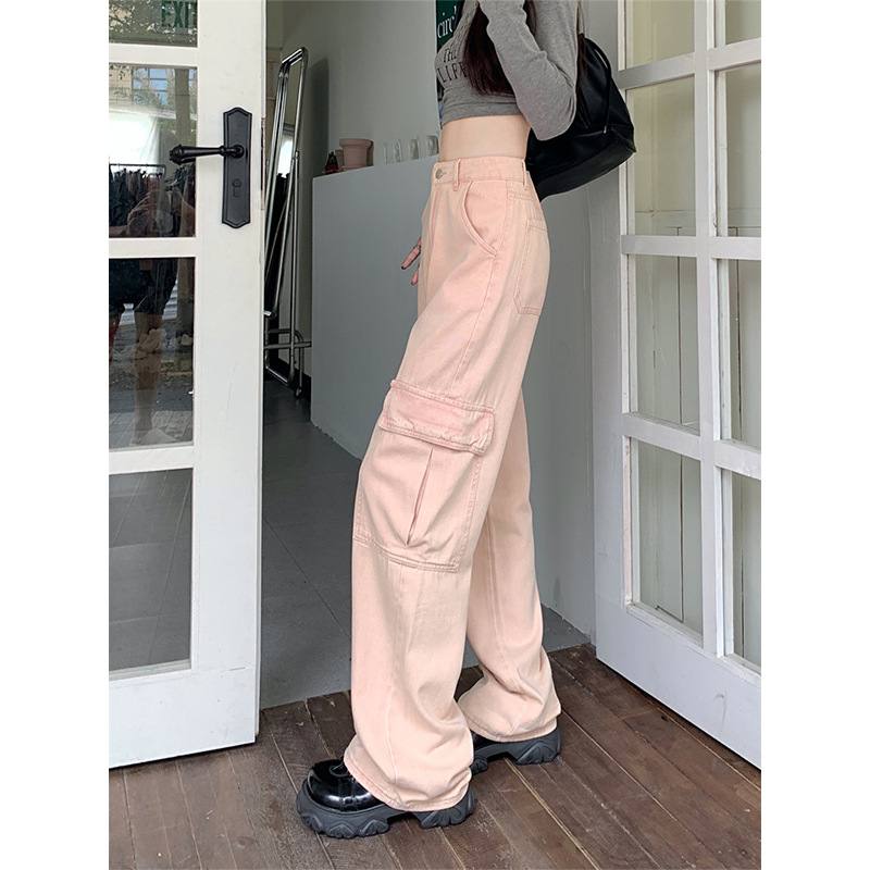 Dirty Fashionable All-Match Workwear Wide-Leg Pants