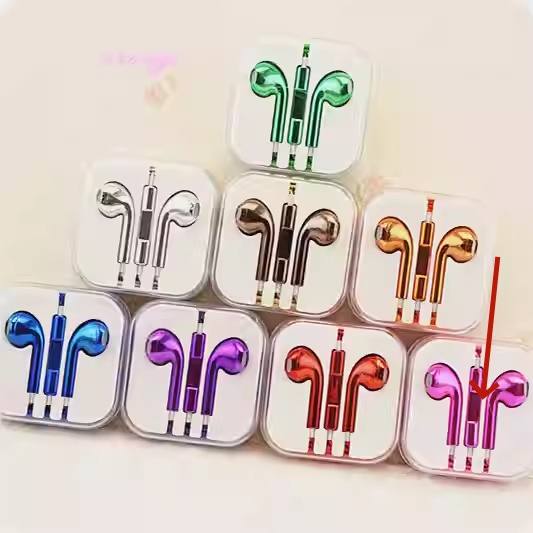 Color Plated Glossy Wired Earbuds