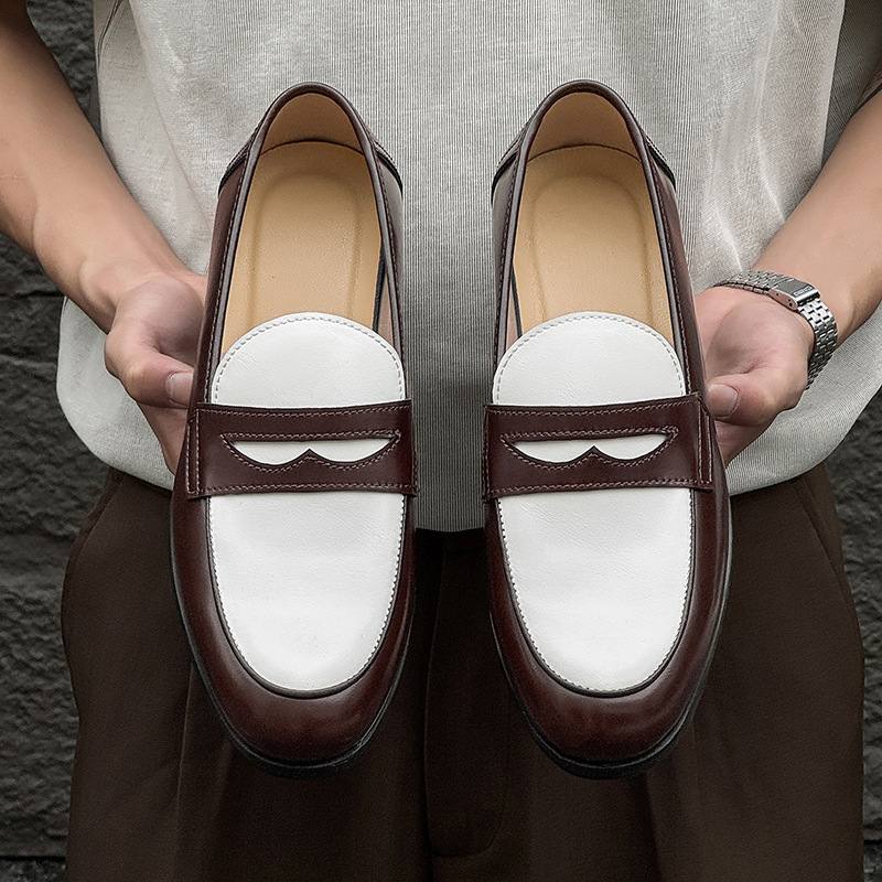 New Stylish All-match Mens Slip-on Casual Leather Shoes