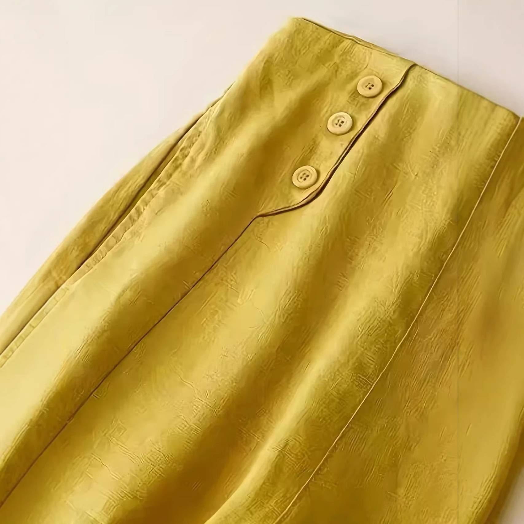Summer Artistic Relaxed-fit Casual High-waist Draping Slimming Wide-leg Pants