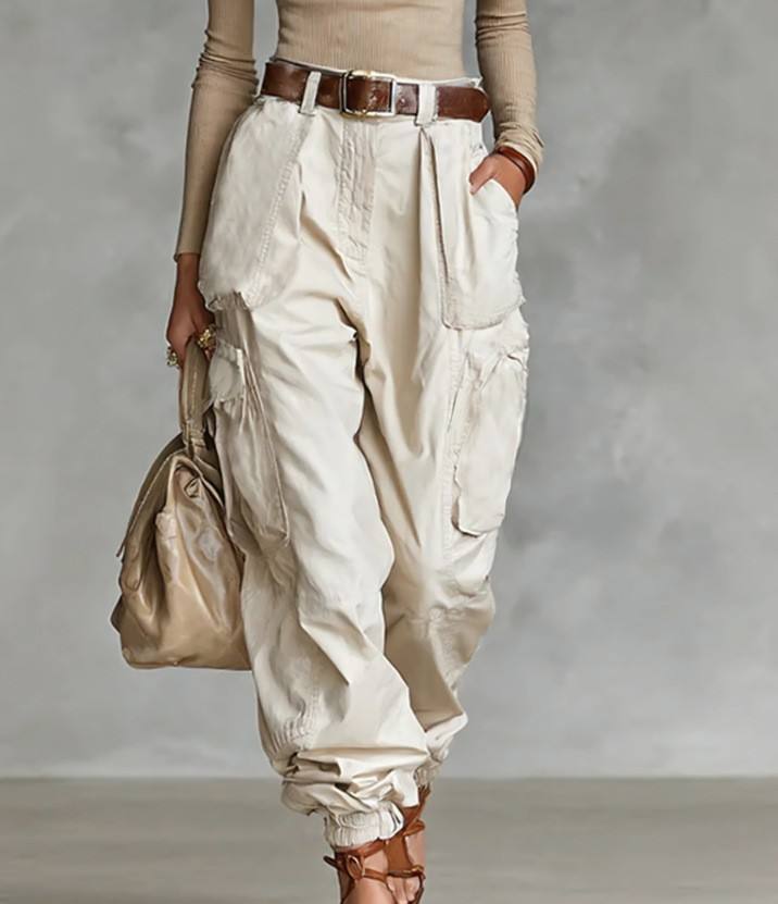 Niche Relaxed-fit Wide-leg Casual Trousers For Women
