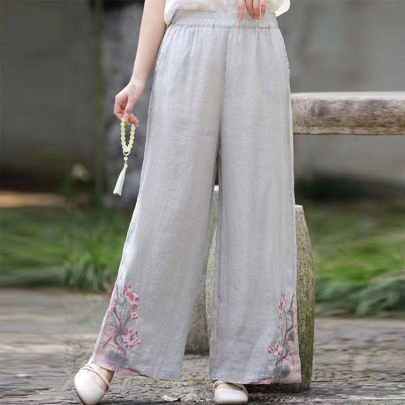 Pants Women's Linen Wild Wide Legs